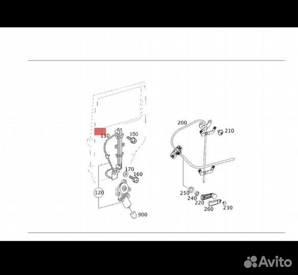 Стеклоподъемник G463 задний правый без моторчика