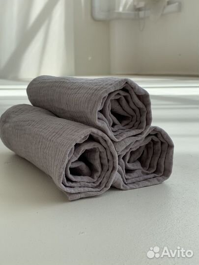 Набор муслиновых полотенец 3штуки