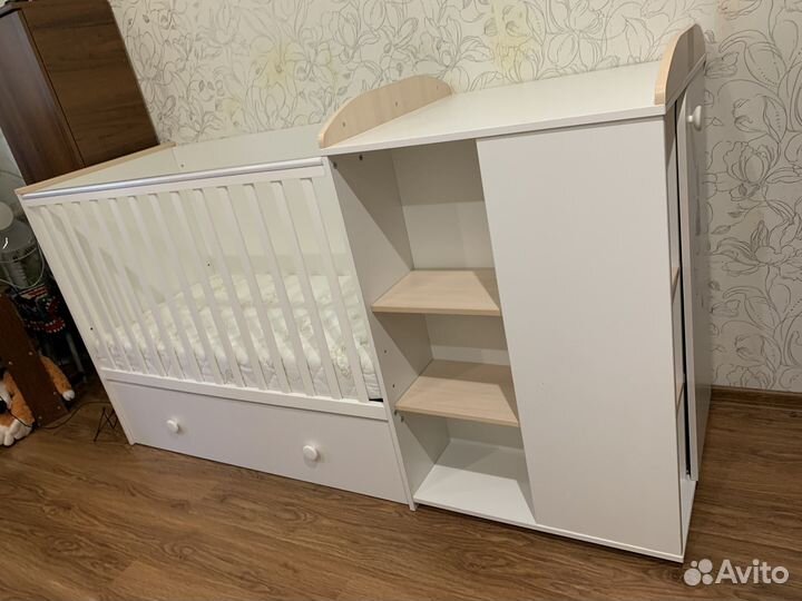 Кроватка Polini kids French с комодом