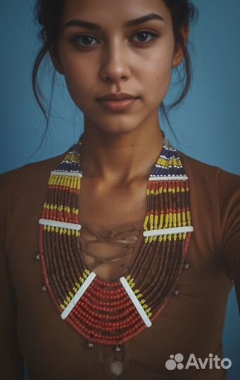 Бусы этно ожерелье колье афро бохо хиппи