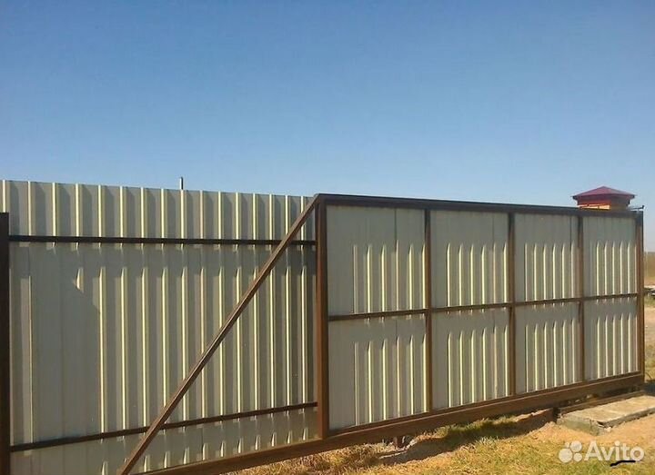 Забор из профнастила 70 метров