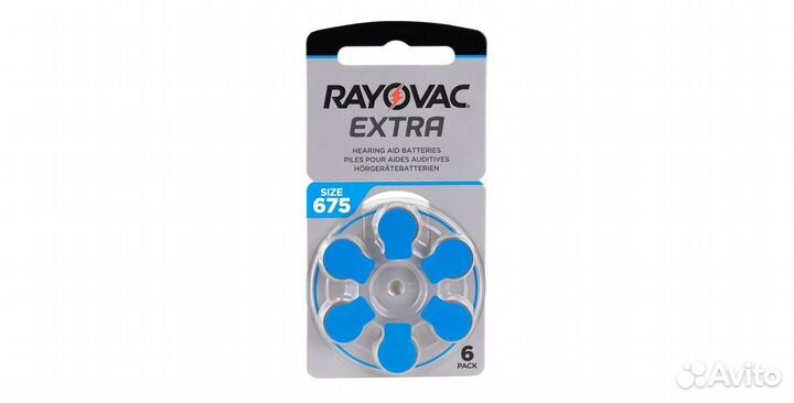 Батарейки для слуховых аппаратов Rayovac 675 BL-6