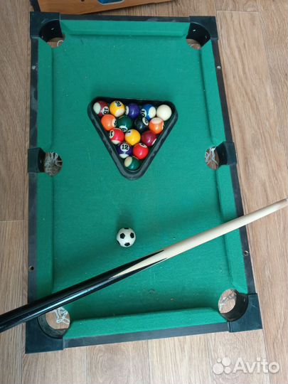 Детский настольный бильярд и футбол 2 в 1