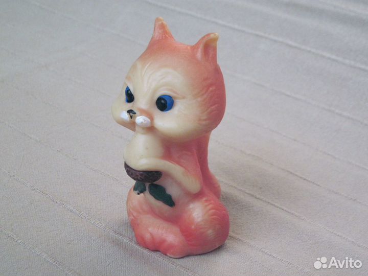 Резиновые игрушки СССР (курица, белка, обезьяна)