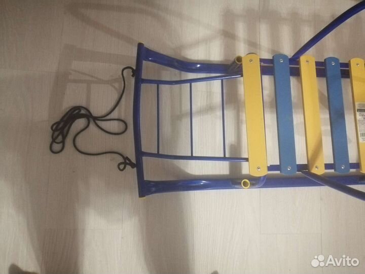 Санки с колесами и родительской ручкой