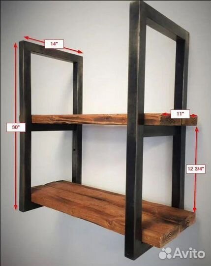 Полка подвесная лофт