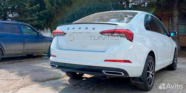 Накладки заднего бампера Рапид Skoda Rapid 2020