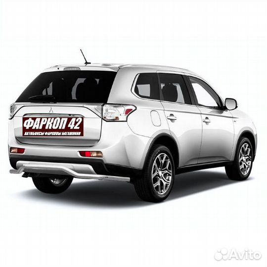 Защита заднего бампера Mitsubishi outlander (2015)