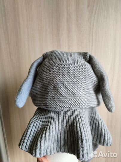 Шапка-шлем для новорожденных 42-44 зима