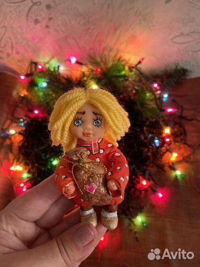 Ватные елочные игрушки домовенок Кузя