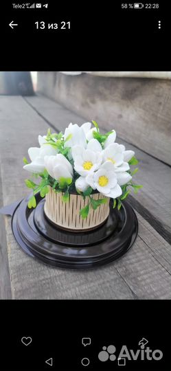 Мыльные букеты, мыло ручной работы