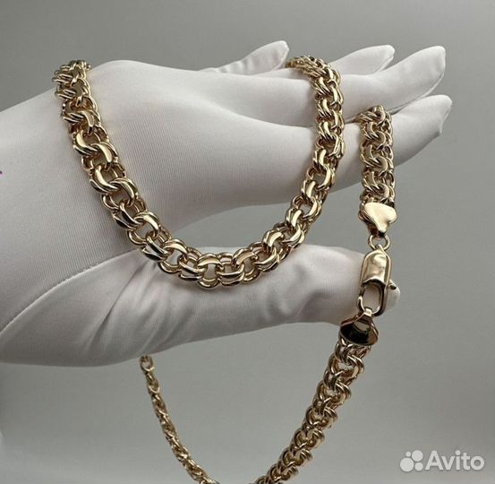 Цепь бисмарк 12мм, 65см, 107гр, медицинский сплав