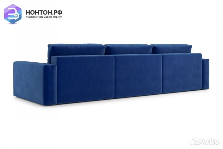 Диван тик-так Монарх 3-х местный темно-синий