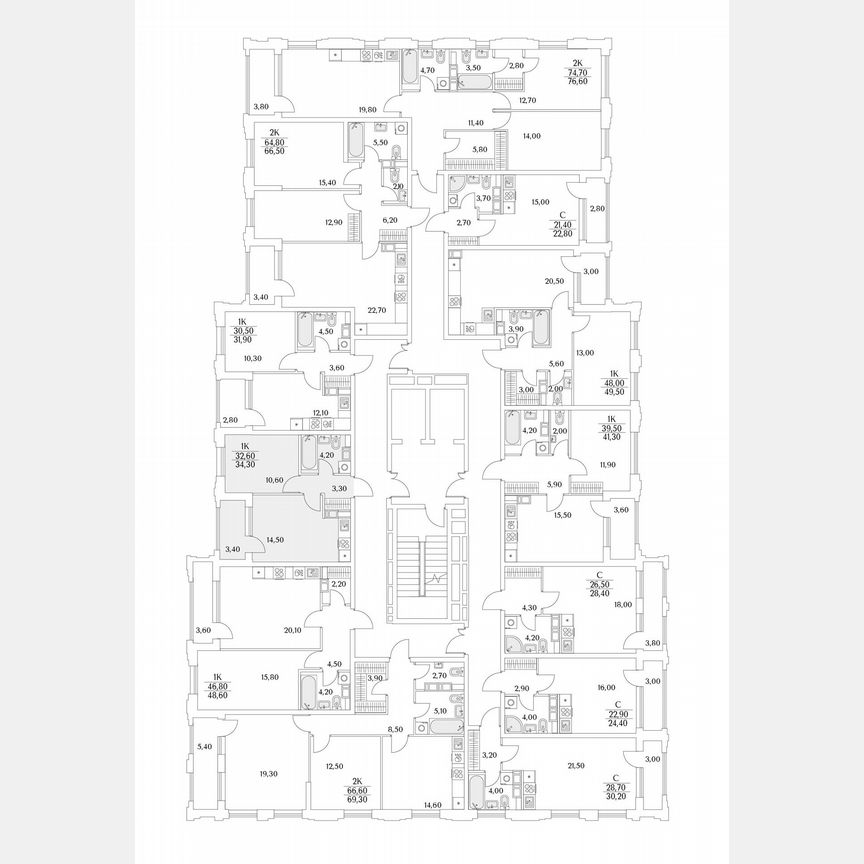 1-к. квартира, 24,3 м², 10/13 эт.