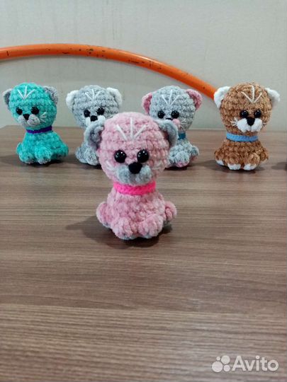 Вязаные игрушки маленькие котята