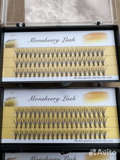 Пучковые накладные ресницы Nesura 10D изгиб C