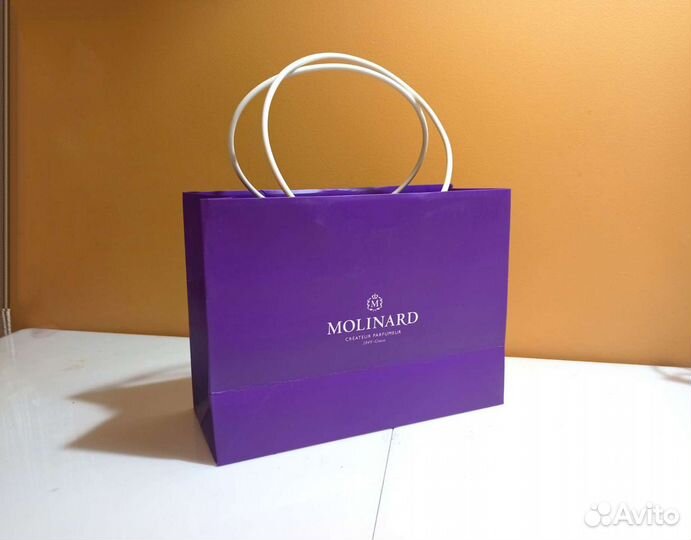 Брендовый бумажный пакет Molinard/Молинар 27х20х11