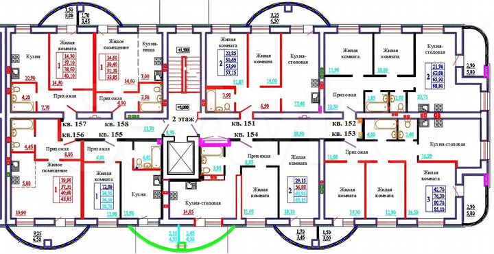 2-к. квартира, 61 м², 2/9 эт.