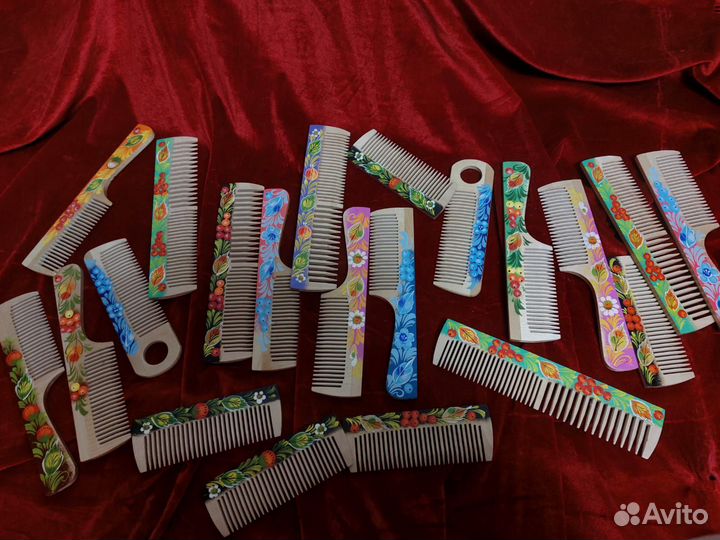 Расчески деревянные росписные