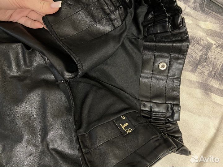 Юбка из экокожи