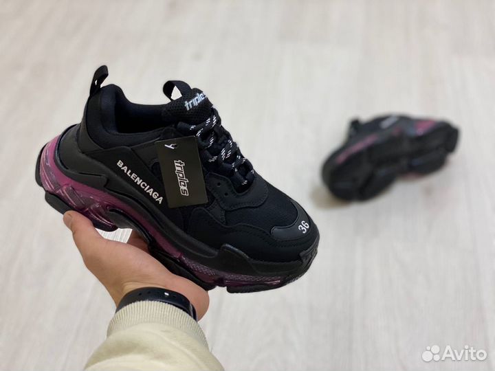 Кроссовки Balenciaga Triple-S Black Neon Pink