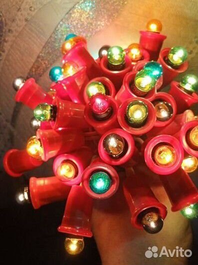 Гирлянда СССР цветные колокольчики 40 ламп