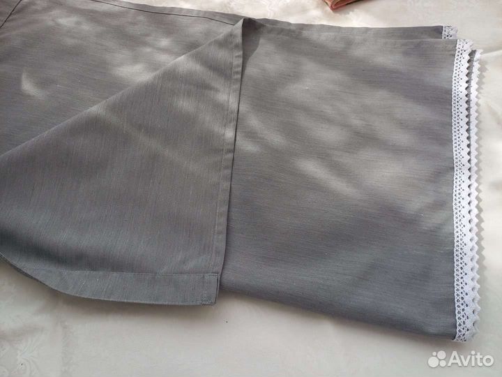 Короткие,льняные,винтажные занавески.Новые и бу