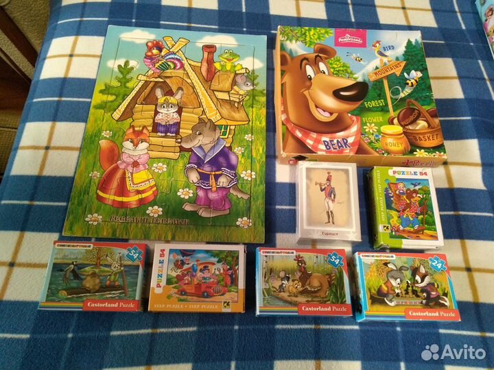 Пазлы,кубики,сумка-рюкзак