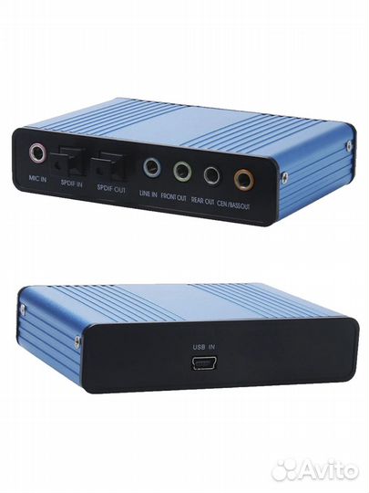 Звуковая карта USB 6-канальная 5,1 оптическая