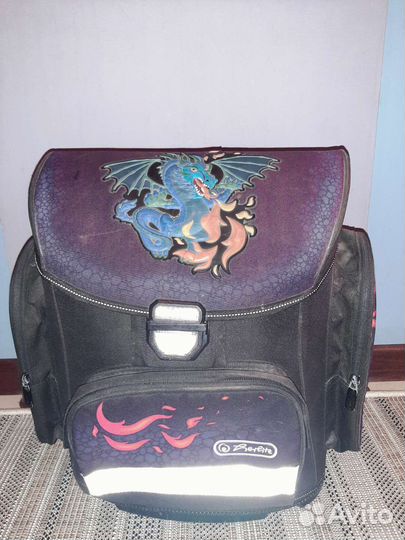 Ранец Herlitz с драконом,футболистом и единорогом