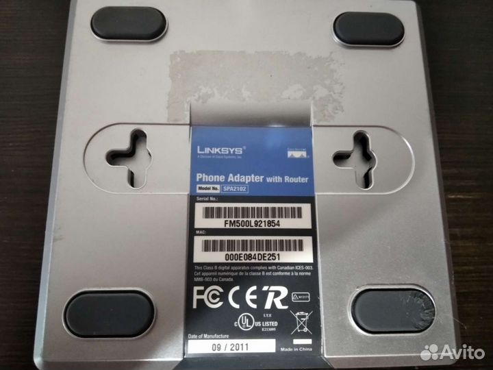 Телефонный адаптер Cisco Linksys Phone Adapter wit