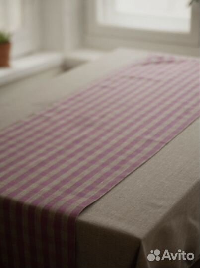 Дорожка на стол, раннер, лен