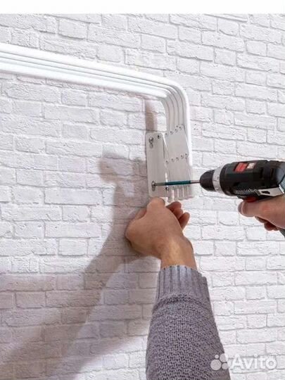 Сушилка для белья настенная раздвижная 80х4,5см 4м