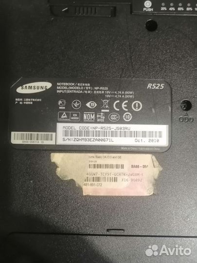 Ноутбук samsung на запчасти