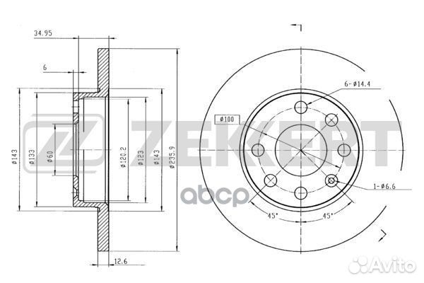 Диск торм. перед. Opel Ascona C 81 Astra F 91