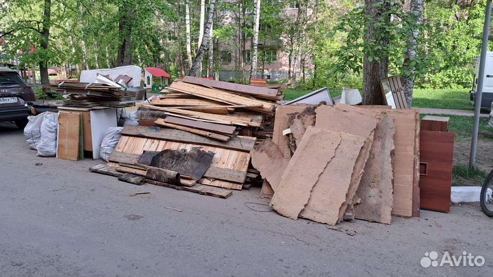 Вывоз мусора. Контейнер. Газель. Демонтаж
