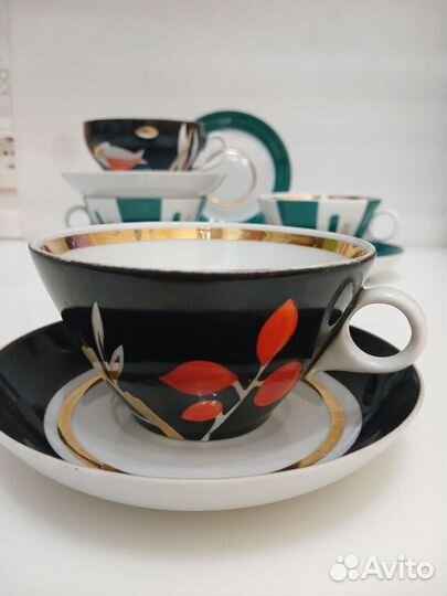 Чашка с блюдцем СССР Дулево