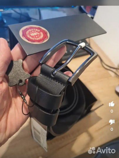 Ремень мужской натуральная кожа новый 125-130