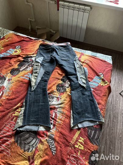 Джинсы клеш дизайнерские