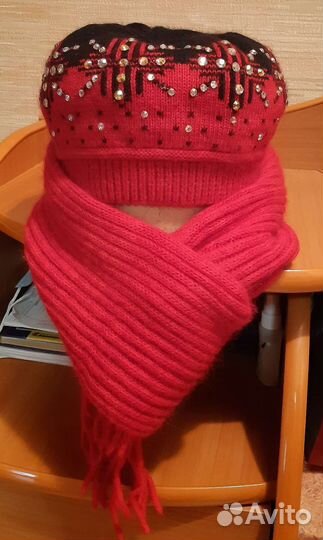 Комплект шапка и шарф осень-зима