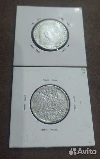 Серебряные монеты германии