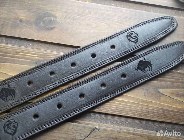 Ремень мужской с гравировкой