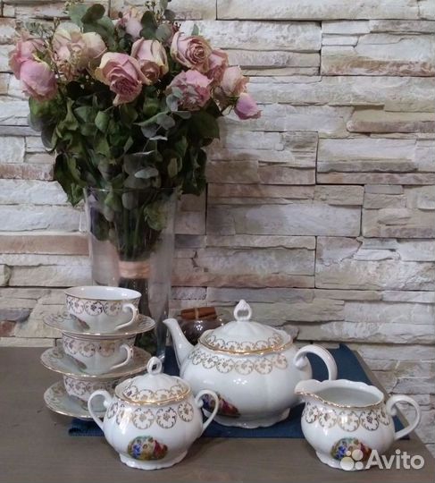 Чайный сервиз 15 предметов, Чешский фарфор