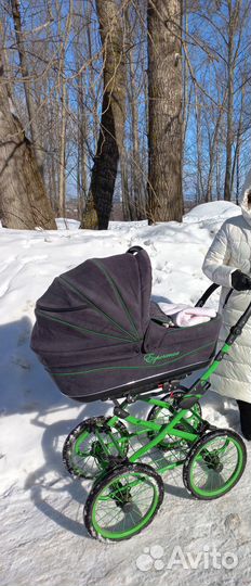 Коляска 2 в 1 (амортизация на ремнях)