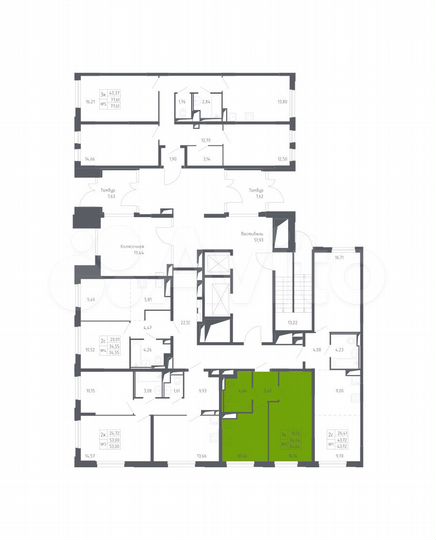1-к. квартира, 34,6 м², 1/13 эт.