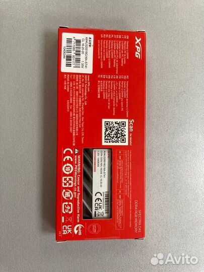16 гб DDR4 XPG Spectrix D41 3200 мгц dimm CL16