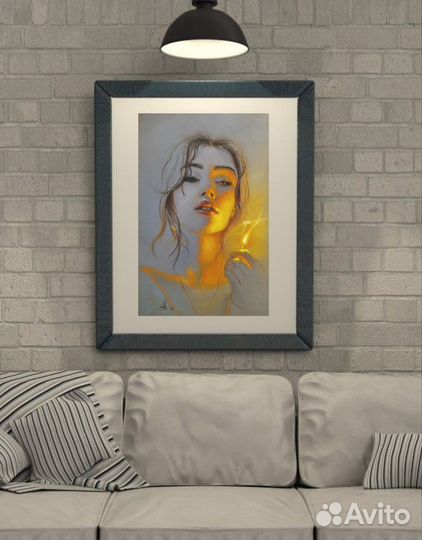 Свечение. Картина пастель