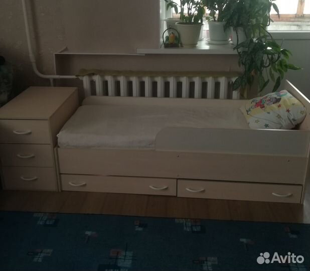 Детская кроватка трансформер с комодом