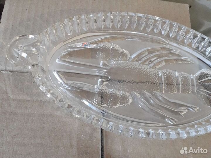 Хрусталь.Блюдо. Кружки лфз
