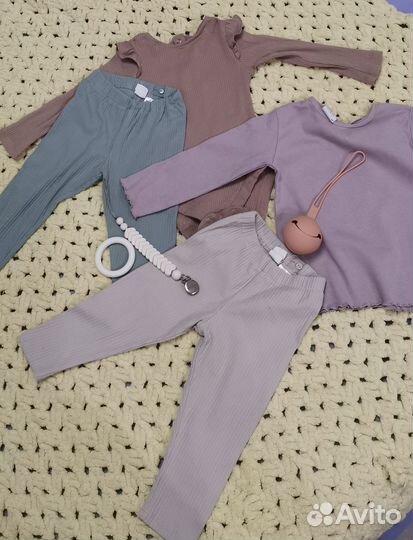 Вещи на девочку пакетом, размер 86